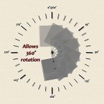 10ft Solar LED Patio Umbrella with 360° Rotation