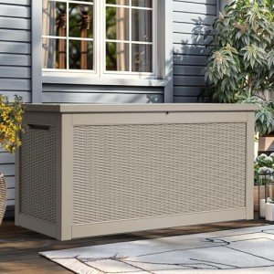 YITAHOME XXL 260 Gal Outdoor Storage Box (Brown)