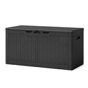 Large Waterproof Resin Deck Box for Outdoors