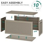 YITAHOME XXL 260 Gal Outdoor Storage Box (Brown)