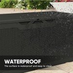 Large Waterproof Resin Deck Box for Outdoors