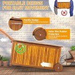 Wooden Outdoor Deck Box with Wheels - 57 Gallon