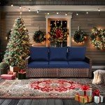 EortheX 3-Seat All-Weather Patio Wicker Sofa