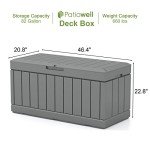 82 Gallon Waterproof Resin Deck Storage Box