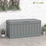 82 Gallon Waterproof Resin Deck Storage Box