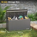 60 Gallon Waterproof Outdoor Storage Deck Box