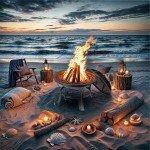 22" Portable Outdoor Fire Pit with Poker