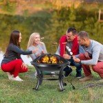 22" Portable Outdoor Fire Pit with Poker