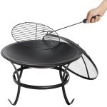 22" Portable Outdoor Fire Pit with Poker