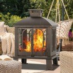 Panovue 45" Metal Chiminea Fire Pit & Grill