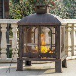 Panovue 45" Metal Chiminea Fire Pit & Grill