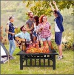 ZENY 32-Inch Outdoor Square Fire Pit Table
