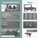 Pamapic 5-Piece Outdoor Dining Set with Umbrella Hole