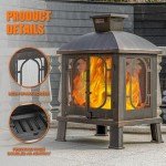 Panovue 45" Metal Chiminea Fire Pit & Grill