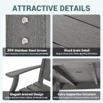 Pamapic 5-Piece Outdoor Dining Set with Umbrella Hole