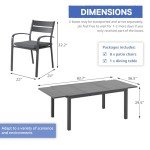 Expandable 9-Piece Patio Dining Set with Cushions