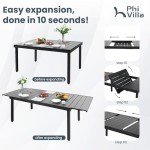 9-Piece Outdoor Dining Set with Swivel Chairs