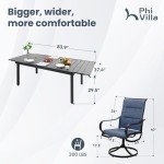 9-Piece Outdoor Dining Set with Swivel Chairs