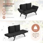 Flamaker Adjustable Outdoor Rattan Sofa Lounger
