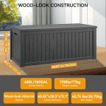 Large Waterproof Outdoor Storage Box - 180 Gallon