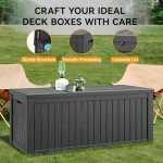 Large Waterproof Outdoor Storage Box - 180 Gallon