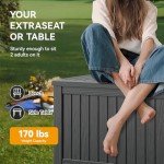 Large Waterproof Outdoor Storage Box - 180 Gallon