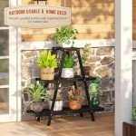 3-Tier Bamboo Plant Stand for Indoor & Outdoor