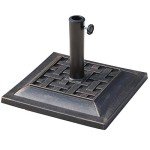 Patio Market Umbrella Base Stand with Decorative Pattern