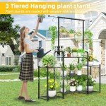 Metal 3-Tier Plant Stand for Indoor/Outdoor Use