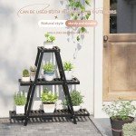 3-Tier Bamboo Plant Stand for Indoor/Outdoor Use