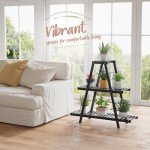 3-Tier Bamboo Plant Stand for Indoor/Outdoor Use