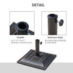 Patio Market Umbrella Base Stand with Decorative Pattern