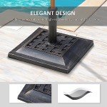 Patio Market Umbrella Base Stand with Decorative Pattern