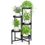 5-Tier Metal Plant Stand for Indoor Outdoor Use