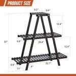 3-Tier Bamboo Plant Stand for Indoor & Outdoor