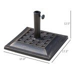 Patio Market Umbrella Base Stand with Decorative Pattern
