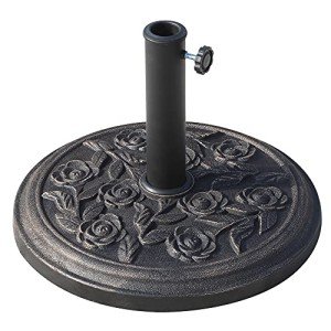 Outdoor Umbrella Base Stand with Decorative Pattern