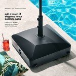 Fillable Umbrella Base with Wheels and Locks