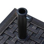 Patio Market Umbrella Base Stand with Decorative Pattern
