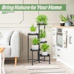 5-Tier Metal Plant Stand for Indoor Outdoor Use