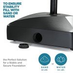 Fillable Umbrella Base with Wheels and Locks