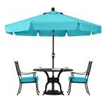 Turquoise 7.5ft Patio Umbrella with Tilt & Crank