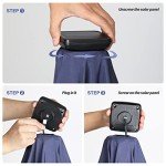 9' Solar Umbrella with LED Lights, Dark Blue