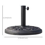 Outdoor Umbrella Base Stand with Decorative Pattern