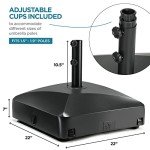 Fillable Umbrella Base with Wheels and Locks