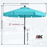 Turquoise 7.5ft Patio Umbrella with Tilt & Crank