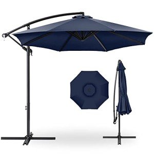 10ft Offset Patio Umbrella with Easy Tilt - Navy