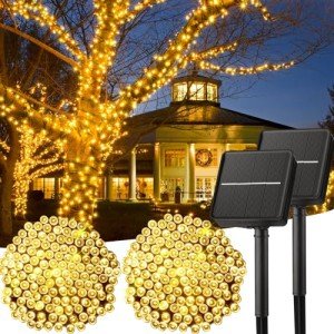 Solar Powered String Lights, 80FT, 200 LEDs