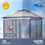 11x11 FT Adjustable Gazebo Tent with Mosquito Netting