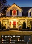 Solar Powered String Lights, 80FT, 200 LEDs